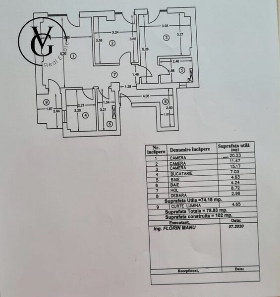 Baneasa, apartament de 3 camere cu gradina.